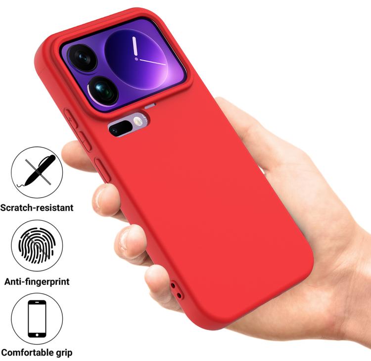 Solid Color Liquid Silicone Dropproof Full Coverage Phone Case, For Xiaomi 17 Pro Max, For Xiaomi 17 Pro, For Xiaomi 17, For Xiaomi Poco M7 4G 169mm, For Xiaomi 15T Pro 5G, For Xiaomi 15T 5G