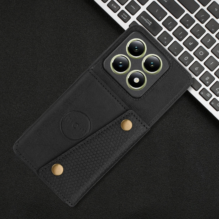 Double Buckle Card Slots Magnetic Phone Case, For Xiaomi 14T 5G, For Xiaomi Poco F6