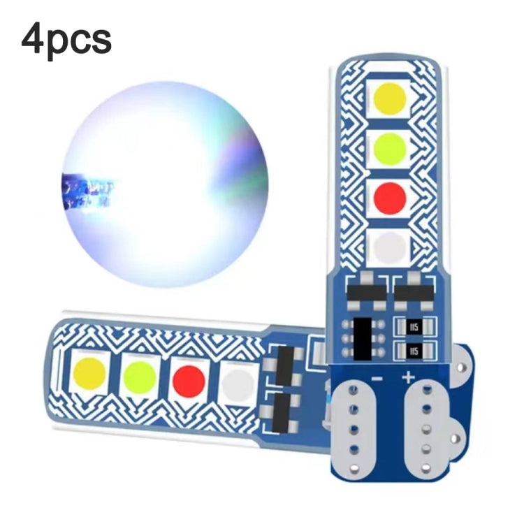4pcs/Pack T10 3030 Lamp Beads 8SMD Car Clearance Lights License Plate