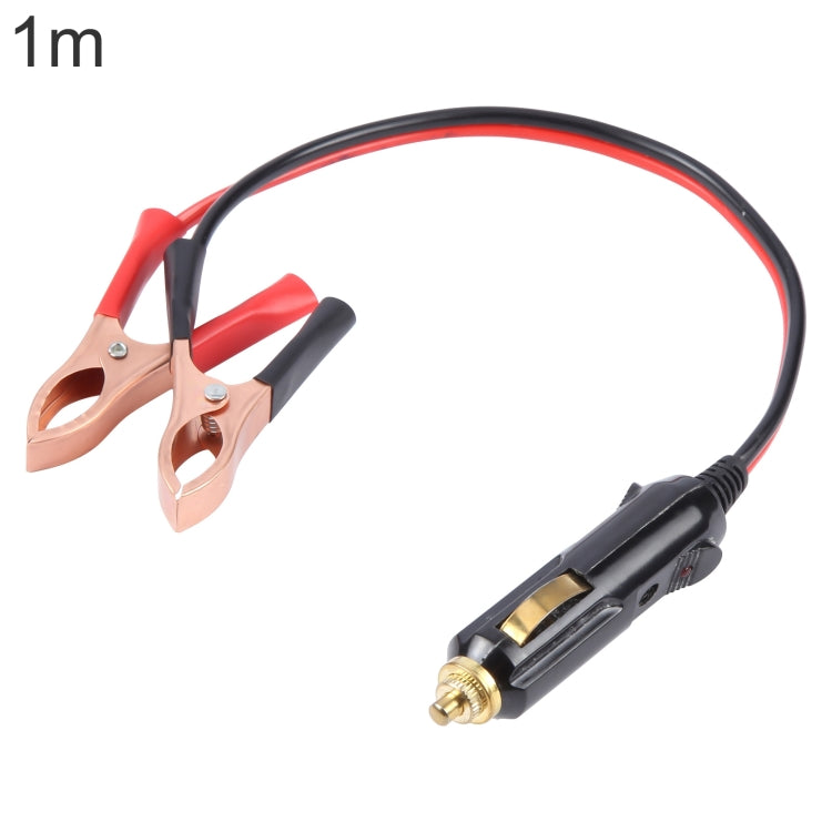 1m Car Battery Charging Crocodile Clip to Cigarette Lighter