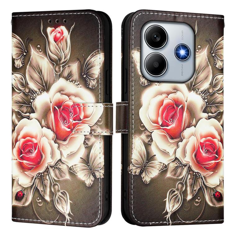 Colored Drawing Pattern Plain Weave Leather Phone Case, For Xiaomi Poco M7 Pro 5G, For Xiaomi 14T Pro, For Xiaomi 14T