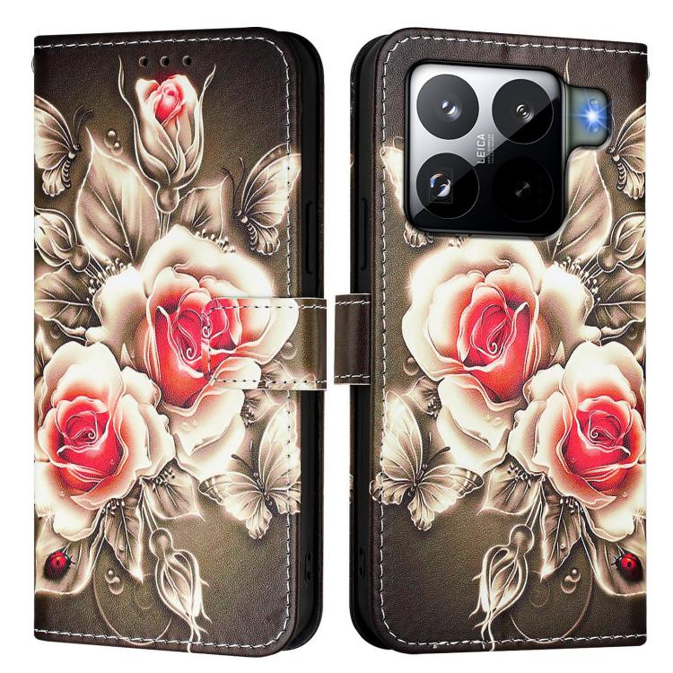 Colored Drawing Pattern Plain Weave Leather Phone Case, For Xiaomi 15S Pro, For Xiaomi Poco X7 5G, For Xiaomi Poco X7 Pro 5G