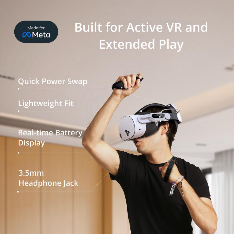 BOBOVR E3 Pro For Meta Quest 3S / 3 VR Head Strap with B100 Battery Ce ...