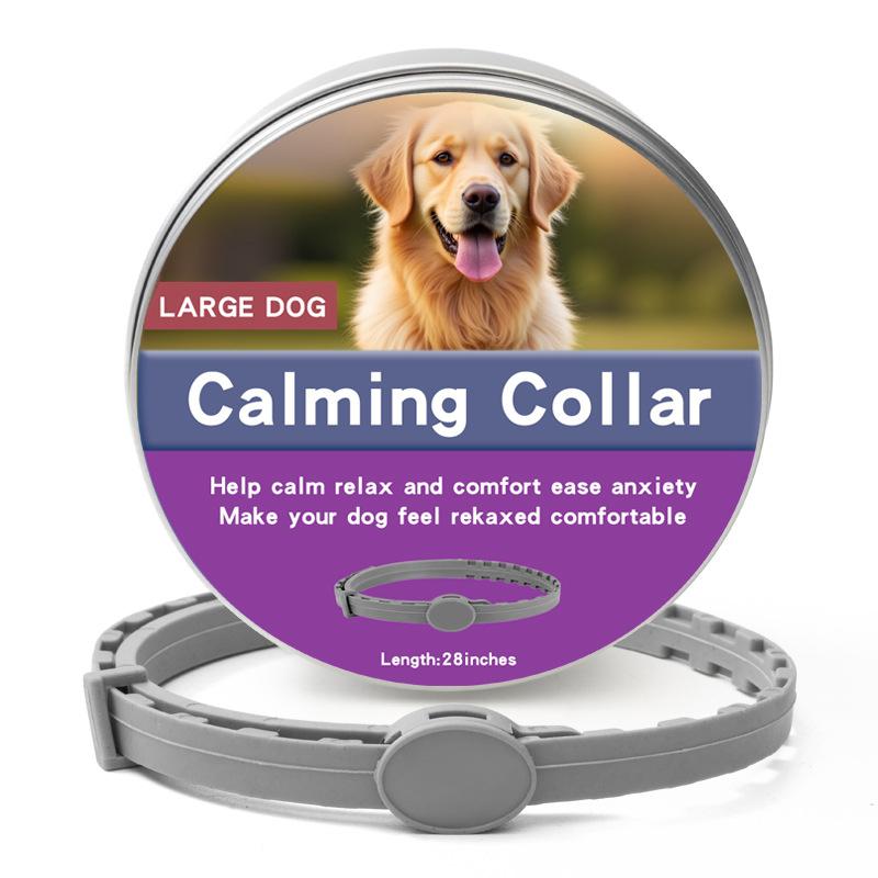 Pet Deworming Calming Collar Fleas Ticks Removing, Aluminum Box Packing, Model:72cm For Large Dog(Grey)