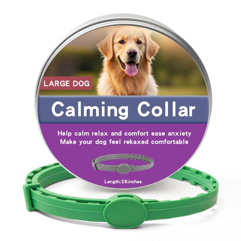 Pet Deworming Calming Collar Fleas Ticks Removing, Aluminum Box Packing, Model:72cm For Large Dog(Green)