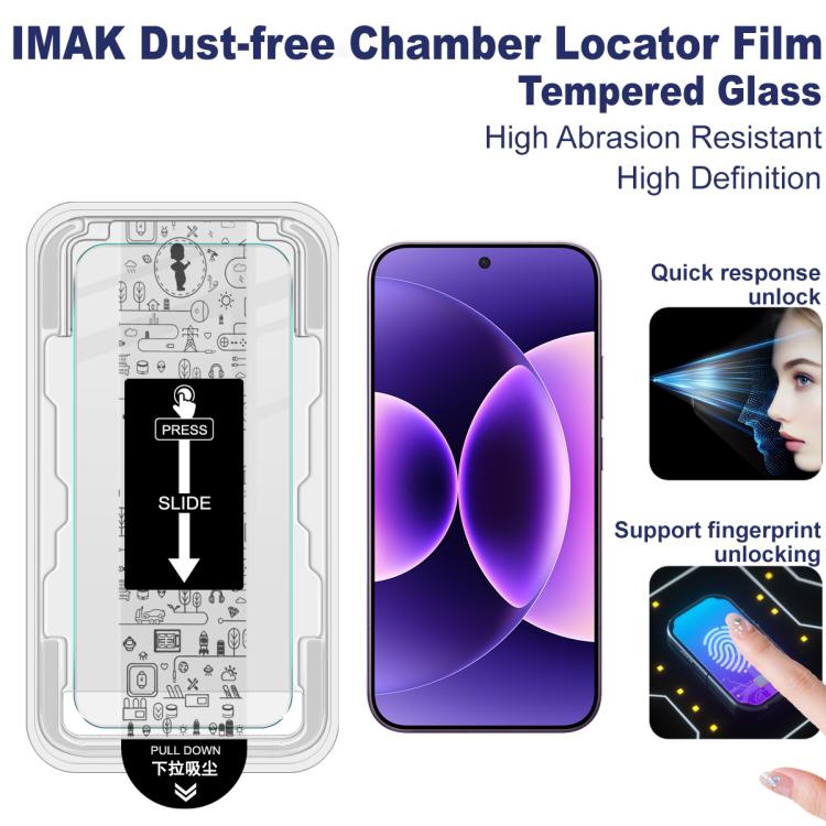 imak Dust-free Chamber Locator H Series Tempered Glass Film, For Xiaomi 17 Pro Max, For Xiaomi 17 / 17 Pro, For Xiaomi 15T Pro / 15T 5G, For Xiaomi POCO M7 Pro 5G, For Xiaomi 15, For Xiaomi 14T Pro, For Xiaomi 13 / 14, For Xiaomi 13T / 13T Pro         ...