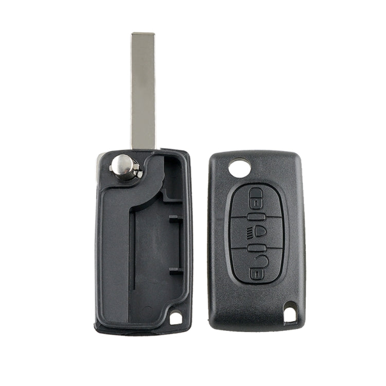 Car 3-button Folding Key Shell Remote Control Case for Peugeot /