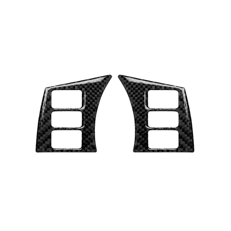 Car Carbon Fiber Steering Wheel Button Frame Decorative Sticker for