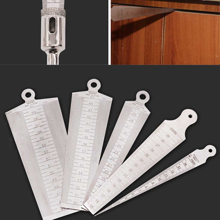 Wedge Wire Scale Ruler Wedge Feeler Gap 15-30mm Stainless Steel Ruler Inspection Taper Gauge ...