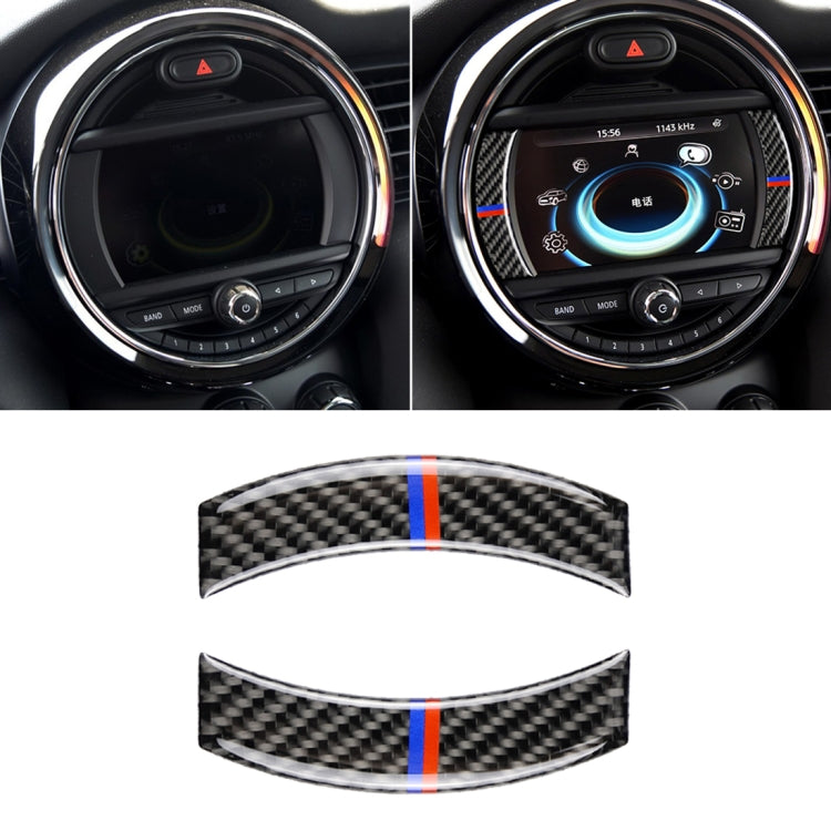2 PCS Red Blue Color Car F Chassis Navigation Panel Carbon Fiber