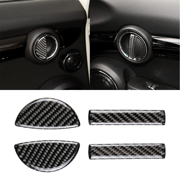 4 PCS Car F Chassis Door Handle Carbon Fiber Decorative Sticker for