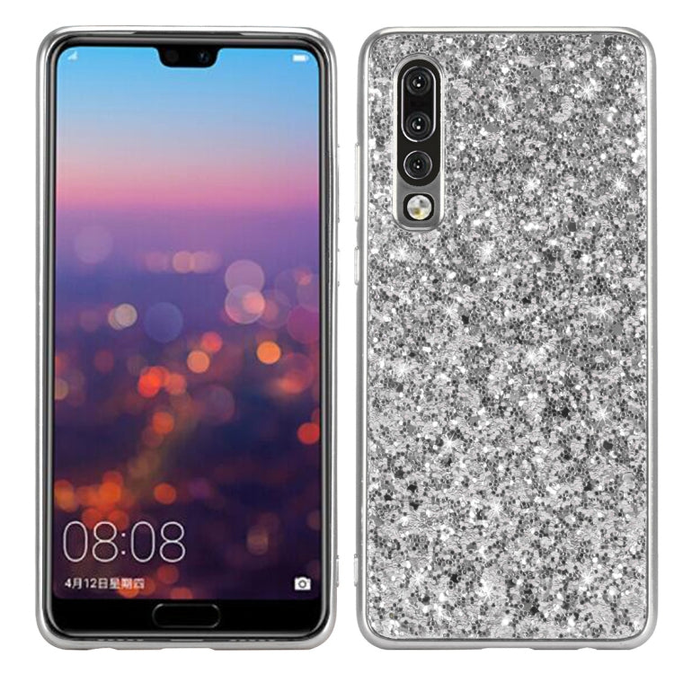 Glitter Powder Shock Absorbing TPU Case for Huawei P30, For Huawei P30