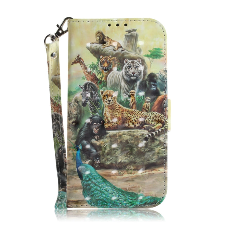 3D Colored Drawing Animals Pattern Horizontal Flip Leather Case for Huawei P Smart Z / Y9 Prime 2019 / nova 5i, with Holder & Card Slots & Wallet, For Huawei P Smart Z