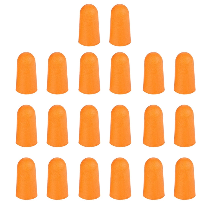 Ten Pairs Non-toxic Orange Soft Memory Foam Material Earplug for