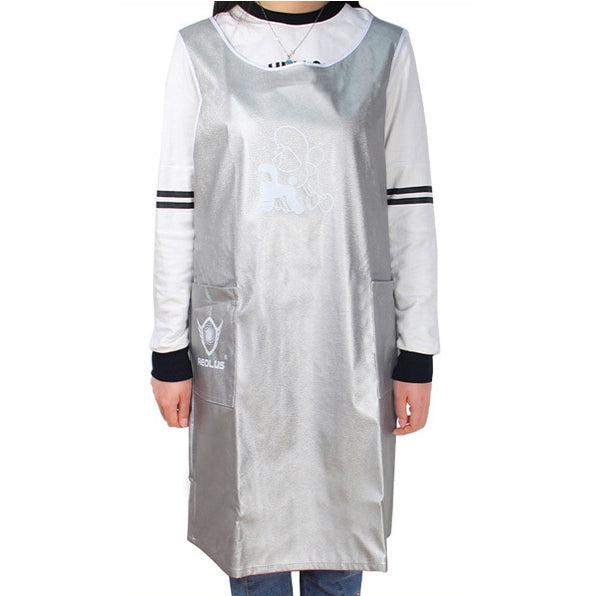 Sleeveless Pet Apron Beauty Gown Pet Grooming Beautician Smock Waterproof Clothing Pet Store Aprons,M, Length: 93cm(Silver)