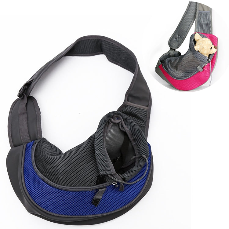 Dog and Cat Sling Carrier Hands Free Reversible Pet Papoose Bag, Size?Small(Blue)