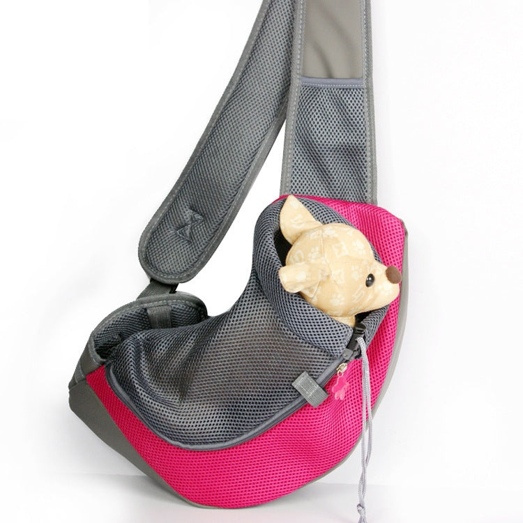 Dog and Cat Sling Carrier Hands Free Reversible Pet Papoose Bag, Size?Large(Magenta)