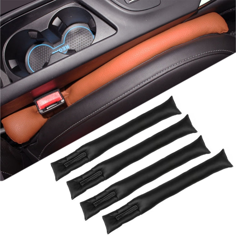4 PCS Car Styling Accessories Seat Gap Filler Leather Pad Spacer