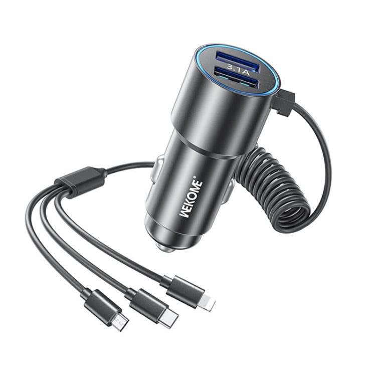 WK WP-C44 Pop Digital Series Ciahung 3-in-1 Cabled 33W Dual-USB Fast