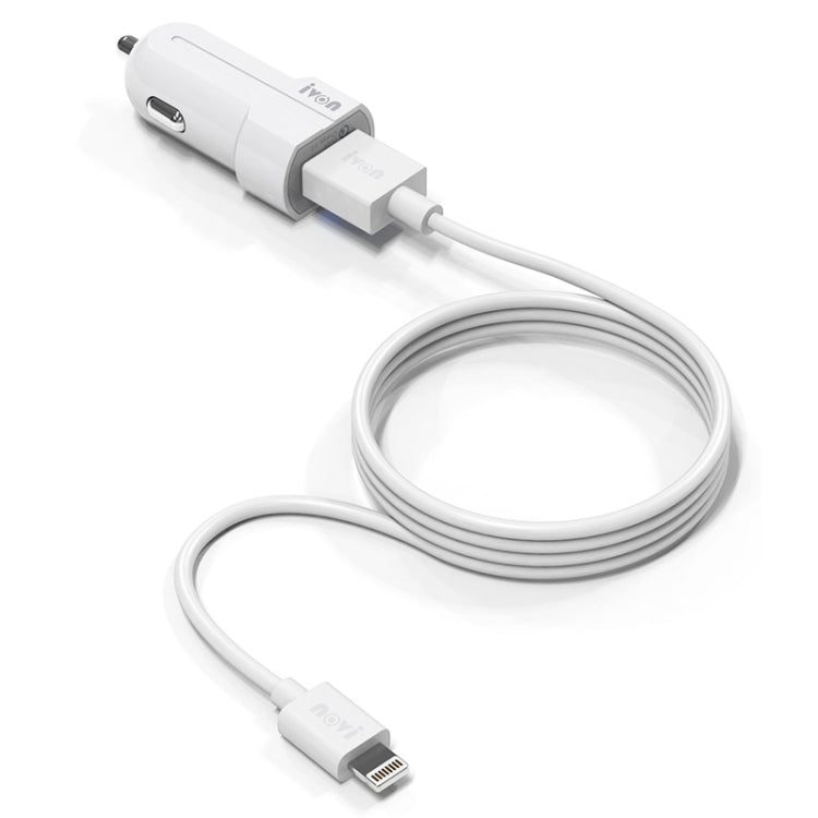 IVON CC13 QC 3.0 Fast Charging Car Charger Set with 8 Pin Charging
