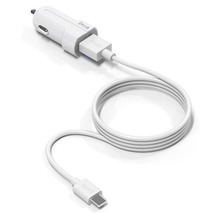 IVON CC13 QC 3.0 Fast Charging Car Charger Set with Type-C / USB-C