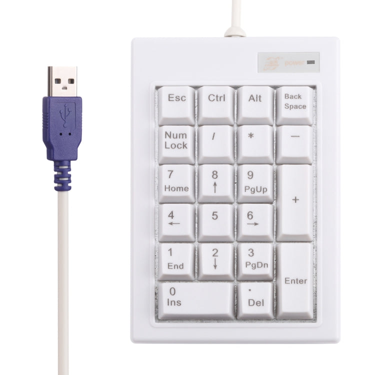 DX-21A 21-keys USB Wired Mechanical Black Shaft Mini Numeric Keyboard ...