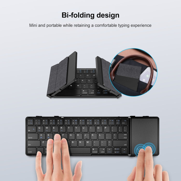 B1053 Leather Portable Tri-Fold Bluetooth Keyboard – Bulky Mart
