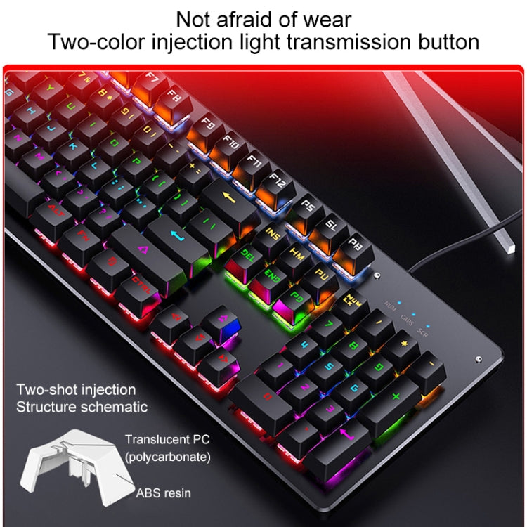 YINDIAO Classic Square Keys Mixed Light USB Mechanical Gaming Wired Ke ...