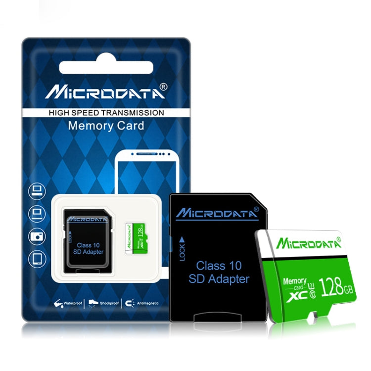 MICRODATA 128GB U3 Green and White TF(Micro SD) Memory Card, 128GB ...