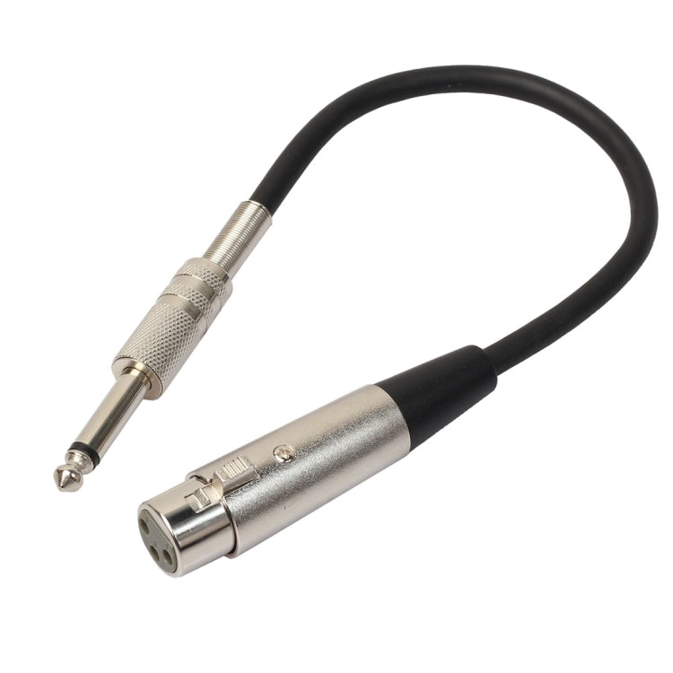 30cm XLR 3-Pin Female to 1/4 inch (6.35mm) Male Plug Stereo TRS