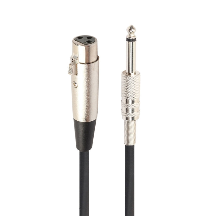 7.6m XLR 3-Pin Female to 1/4 inch (6.35mm) Mono Shielded Microphone