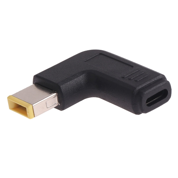 USB-C / Type-C Female to Lenovo Big Square Male Plug Elbow Adapter