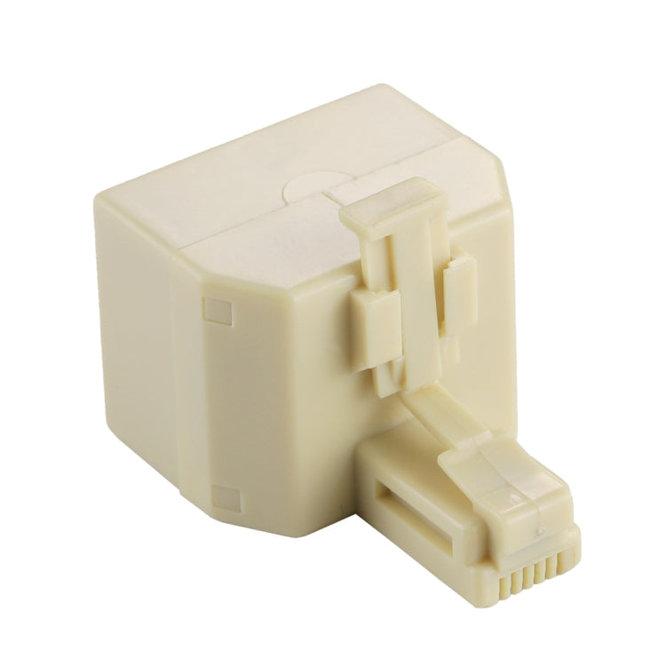 RJ11 Dual Ports Desktop Telephone Extension Cable Extender Connector A ...