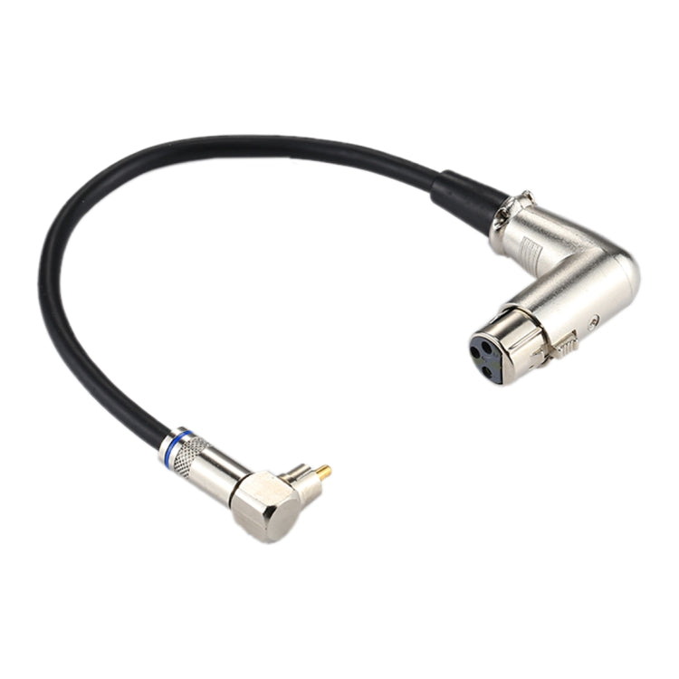 Aluminum Shell RCA Elbow Male to 3 Pin XLR CANNON Elbow Female Audio
