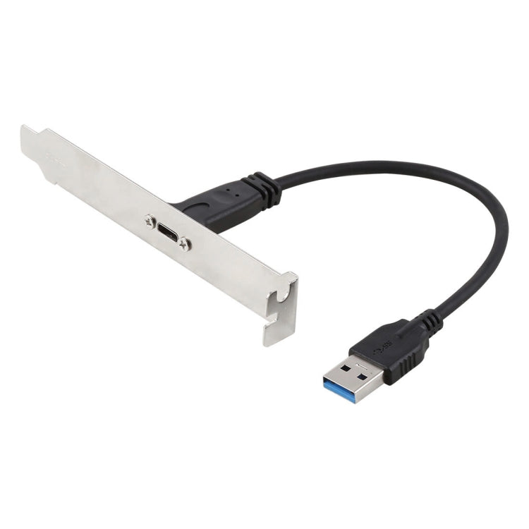 20cm Panel Bracket Header USB-C / Type-C Female to USB 3.0 Male