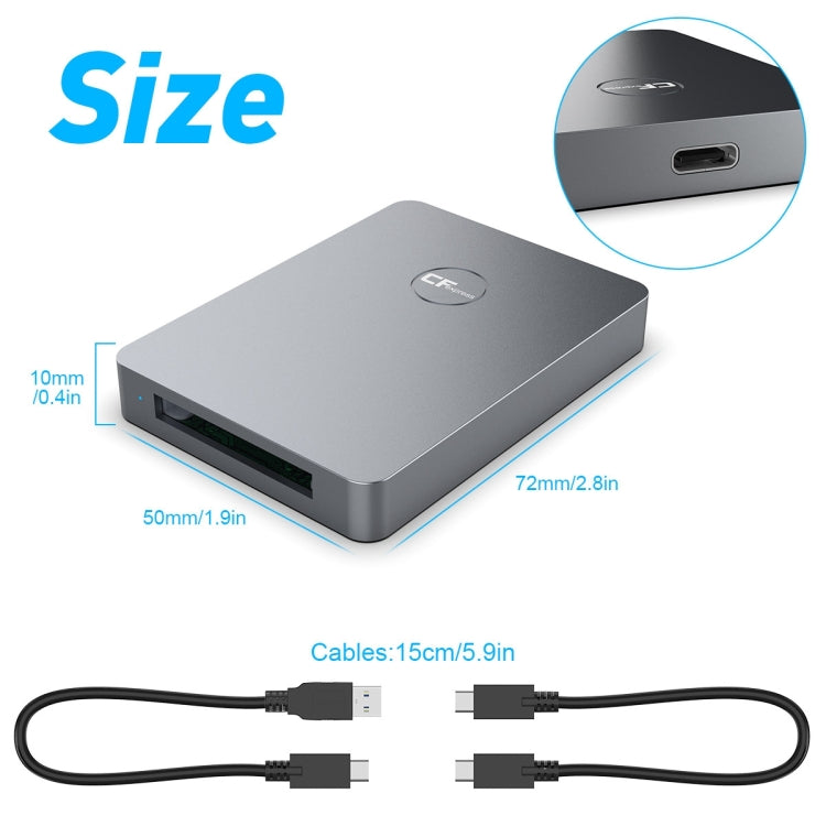 Rocketek CR316 USB3.1 Gen2 CFexpress Type B Card Reader, CFexpress Typ ...