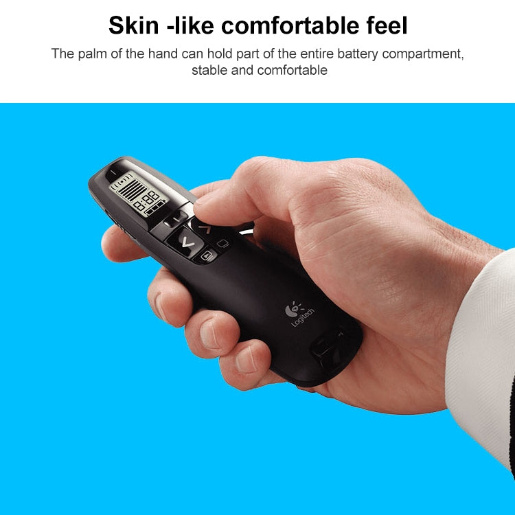Logitech R800 2.4Ghz USB Wireless Presenter PPT Remote Control Flip Pe ...