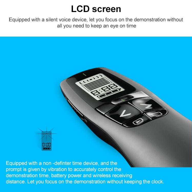 Logitech R800 2.4Ghz USB Wireless Presenter PPT Remote Control Flip Pe ...