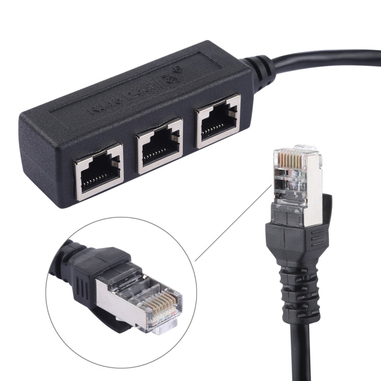 1 to 3 Socket LAN Ethernet Network RJ45 Plug Splitter... – Bulky Mart