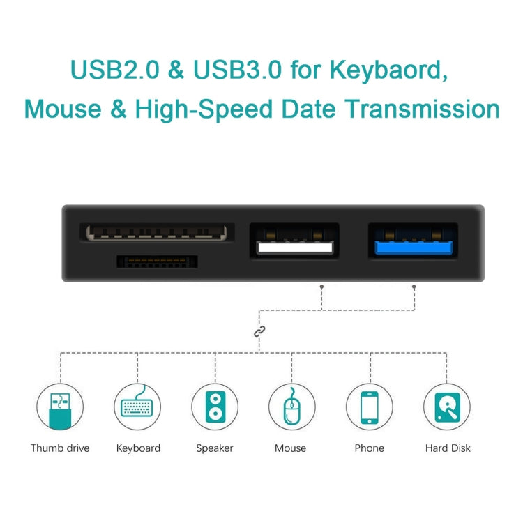ROCKETEK RT-SGO727 USB 3.0 + USB 2.0 + Micro USB Interface Hub for Mic ...