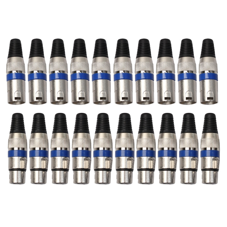 Bulky Plug Socket 10 Pairs XLR Plug Male + Female Jack Mic Jack Plug Socket Connector, 1 ...