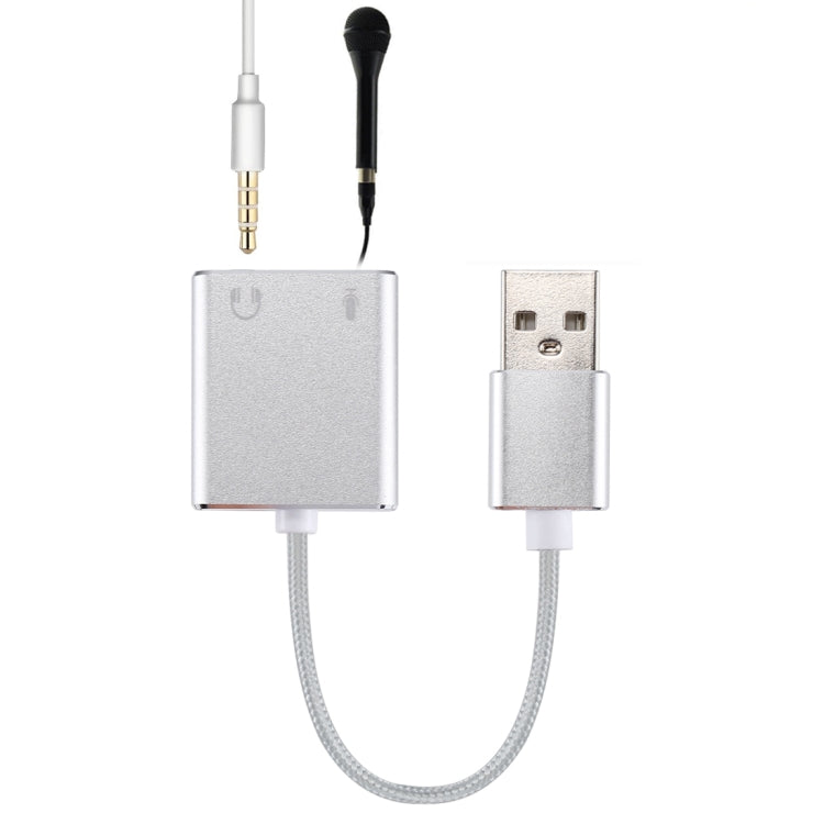 Aluminum Alloy Shell External USB Virtual 7.1 Channel Sound Card with