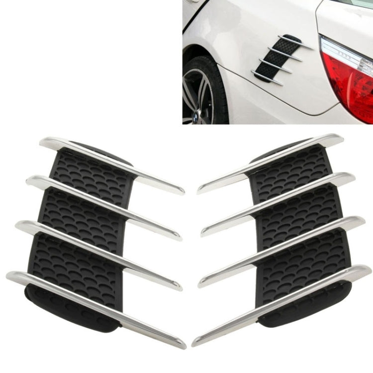 2 PCS Hood Side Shark Gill Simulation Air Flow Vent Fender Sticker
