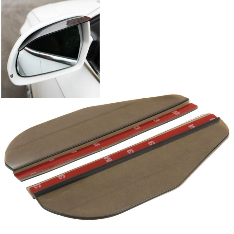 2 PCS Flexible Shielding Rain Board Sun Visor Shade Rearview Mirror