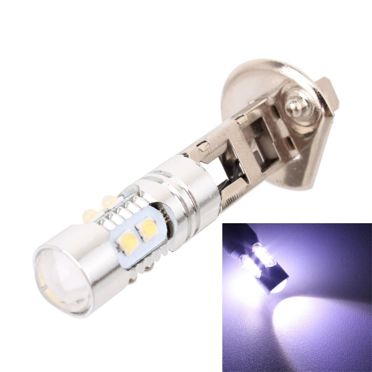 H1 50W 600LM 5500K White Light 10 SMD-2828-LEDs Car Foglight