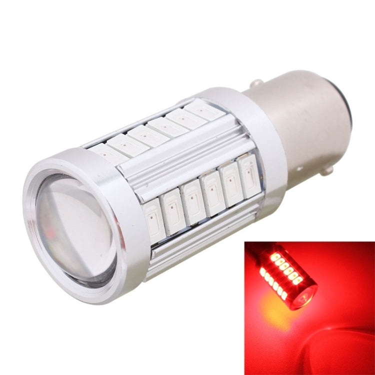2PCS 1157/BAY15D 16.5W 1155LM 630-660nm 33 LED SMD 5630 Red Light Car
