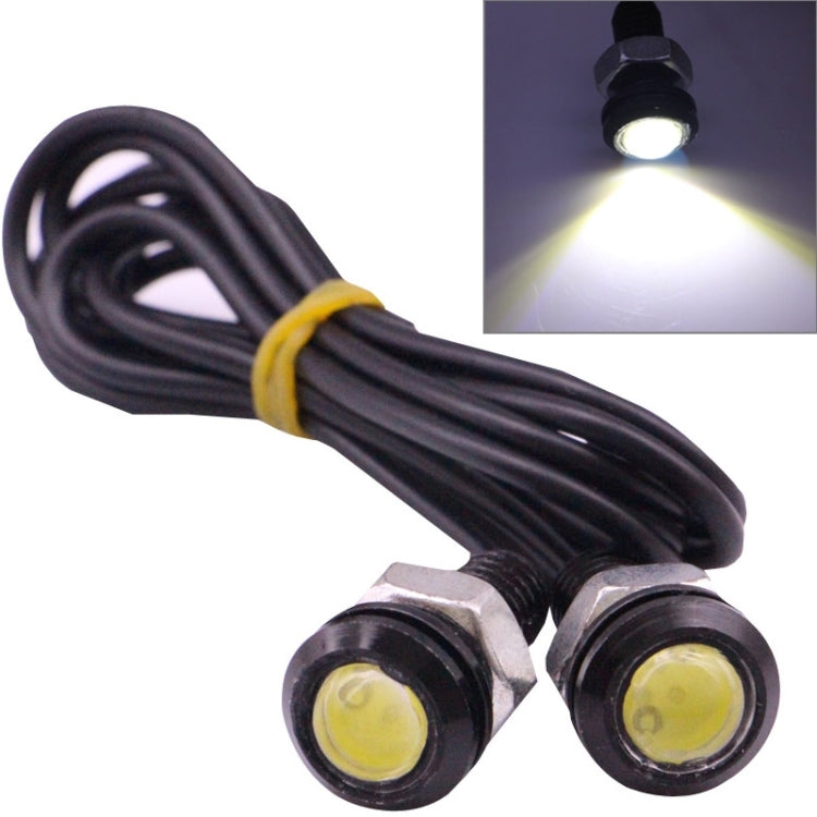 2 PCS 2x 2W Waterproof Eagle Eye Light White LED Light for Vehicles