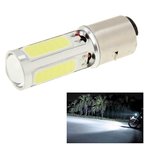 BA20D 6W White 250LM 5 LED COB Car Stop Brake Light Front Rear Turn