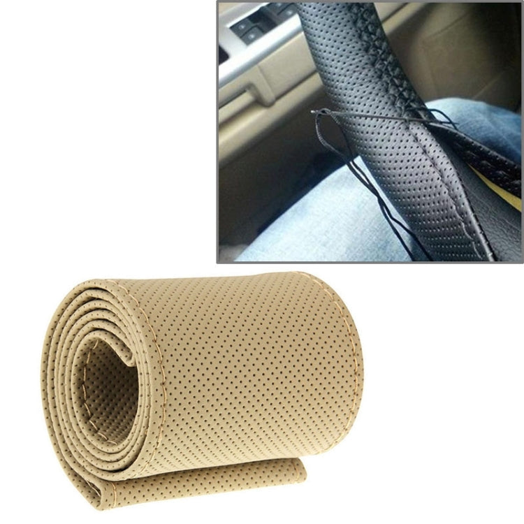 PU Leather Steering Wheel Cover With Needle and Thread