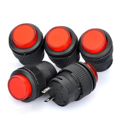 R16-503 Non-Locked 16mm 2-Pin Push Button Switch (5 Pcs in One Package